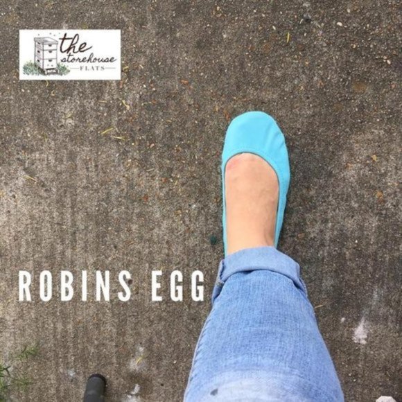🦄NIP🦄 THE STOREHOUSE BALLET FLATS ROBINS EGG BLUE 6 Turquoise - Picture 8 of 16